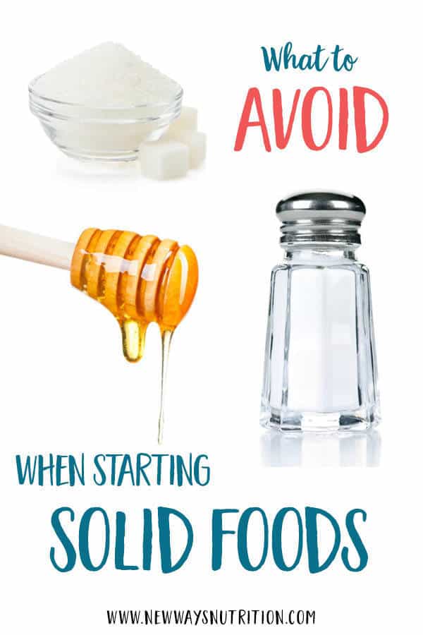 Do you know the foods to avoid for babies? As you start introducing solids, it\'s important to be aware of what you should avoid, like honey! Find out why and what other foods you should avoid by clicking through! #blw #childnutrition #babyledweaning