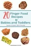 Do you struggle to come up with nutritious meals and snacks that are easy for your toddler or baby to eat? Here are 20 dietitian approved finger foods recipes to help you feed your baby or toddler healthy meals. Baby led weaning friendly, and all recipes are suitable as healthy baby led weaning recipe options. #babyledweaning #toddlermeals #healthykidsfood #fingerfoods