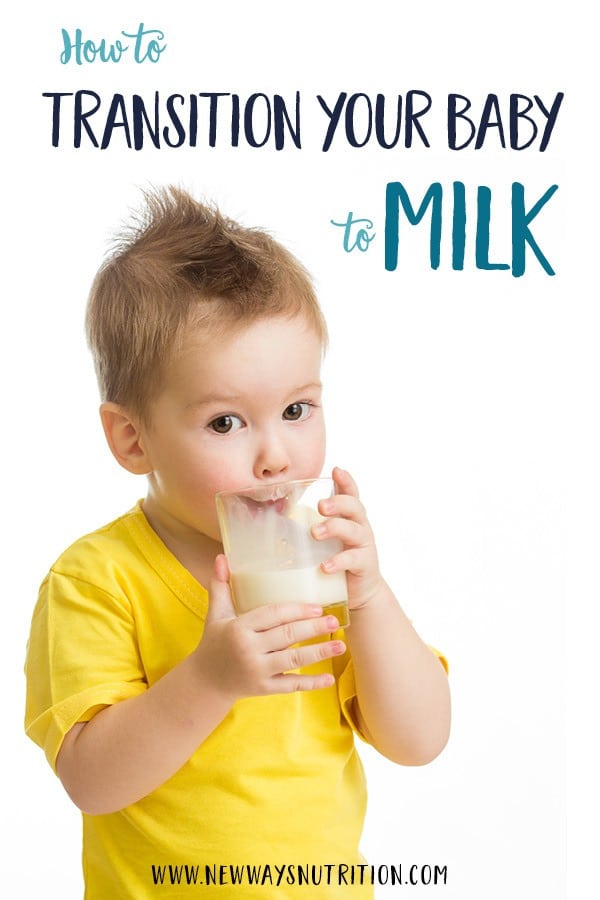 How to Transition Your Baby to Milk | New Ways Nutrition How to transition your baby to milk is a very common concern! How do you actually wean your baby off of breastmilk? Or help your baby to switch from formula to cow's milk? How about changing from a bottle to a cup? So many questions! Click through for all the answers from a pediatric dietitian!