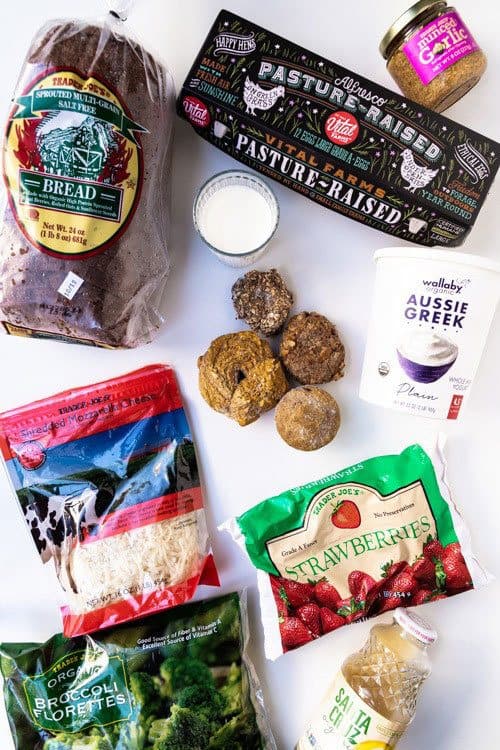 Fridge and Freezer Staples | New Ways Nutrition Having the right fridge and freezer staples can make or break a last minute meal. Learn tried and true dietitian secrets for always having the staples you need to make healthy family meals. Need to know what to do when you haven’t meal planned? Click through for the staples you shouldn’t be without! #familymealideas #healthymeals #mealtimetips