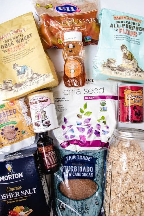 Pantry Staples for Quick Family Meals | New Ways Nutrition A stocked pantry is the best tool you have for making quick and healthy family meals. Whether it's breakfast, dinner, or a baking project with your kid, having all of your pantry staples stocked helps to ensure you can make meals whether you've planned ahead of not. Get tips here from a registered dietitian about the essentials of a well stocked pantry and what you should always have on hand! #dietitian #pantrystaples #quickmeals