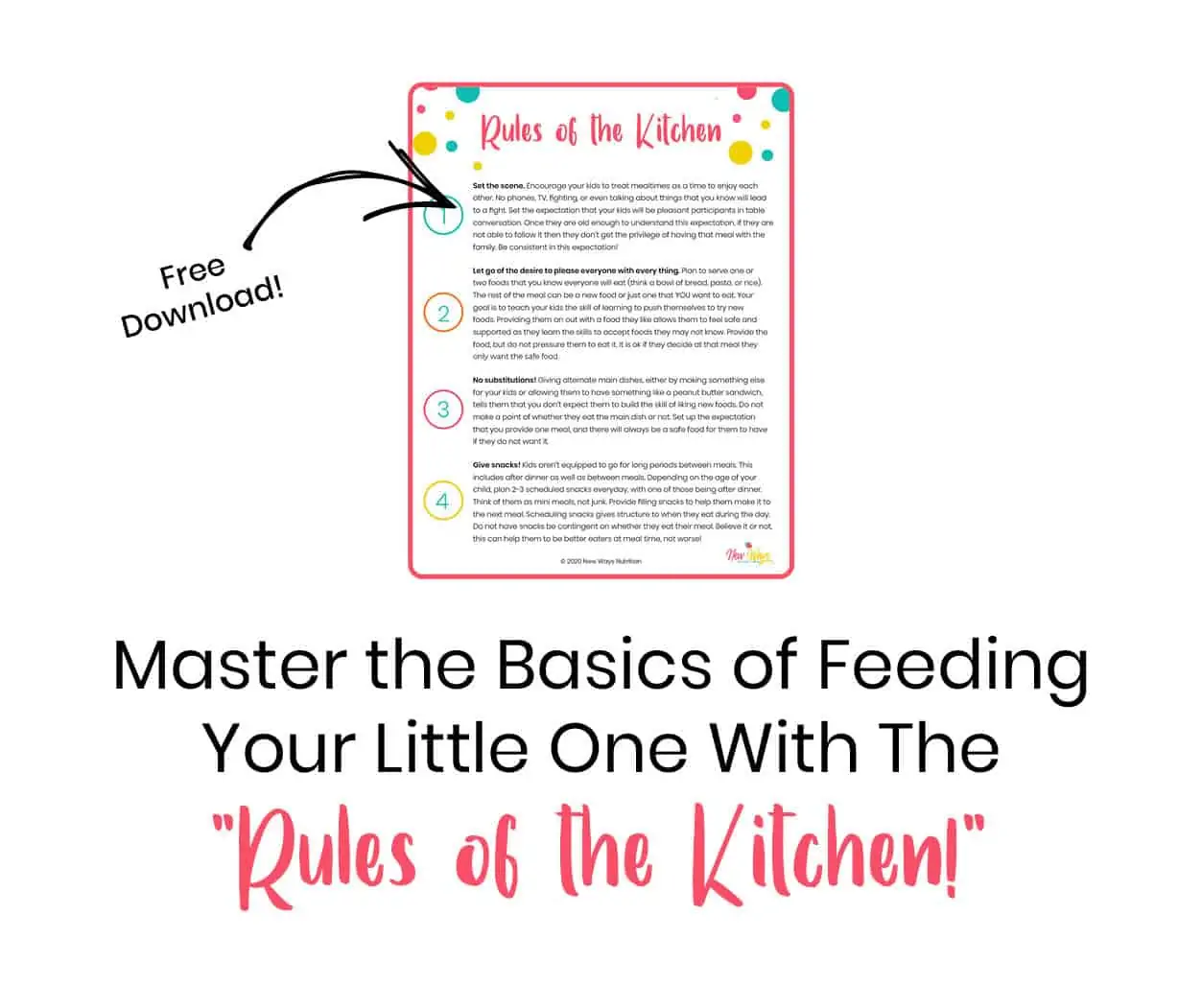 Rules of the Kitchen | New Ways Nutrition