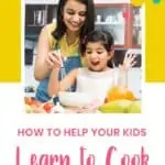 Mother and daughter cooking