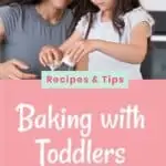 Mom and daughter cooking