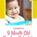 smiling baby in high chair pin image